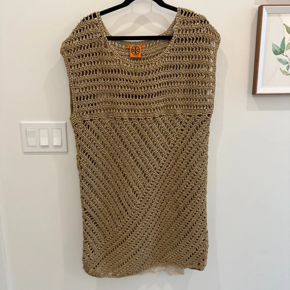 Tory Burch Metallic Knit Zicon Dress - Picture 1 of 6